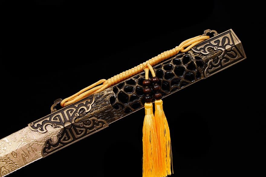 【うなされ漢の剣】古兵器 刀装具 日本刀　模造刀 居合刀 武士道 鑑賞用 美術刀