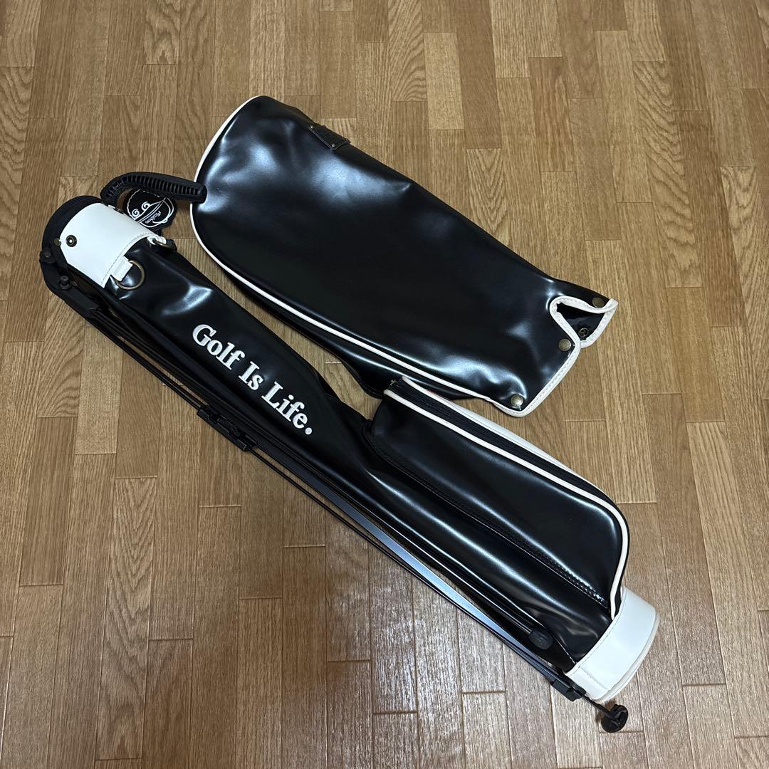 Malbon Golf スタンドバッグ ブラック/ホワイト