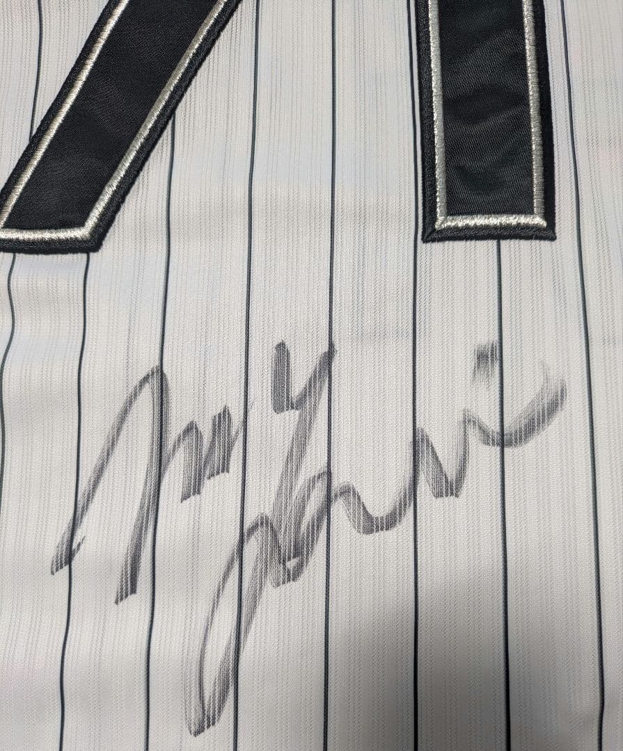 千葉ロッテマリーンズ　吉井理人　レプリカユニホーム　Mサイズ　刺繍仕様　ホーム用