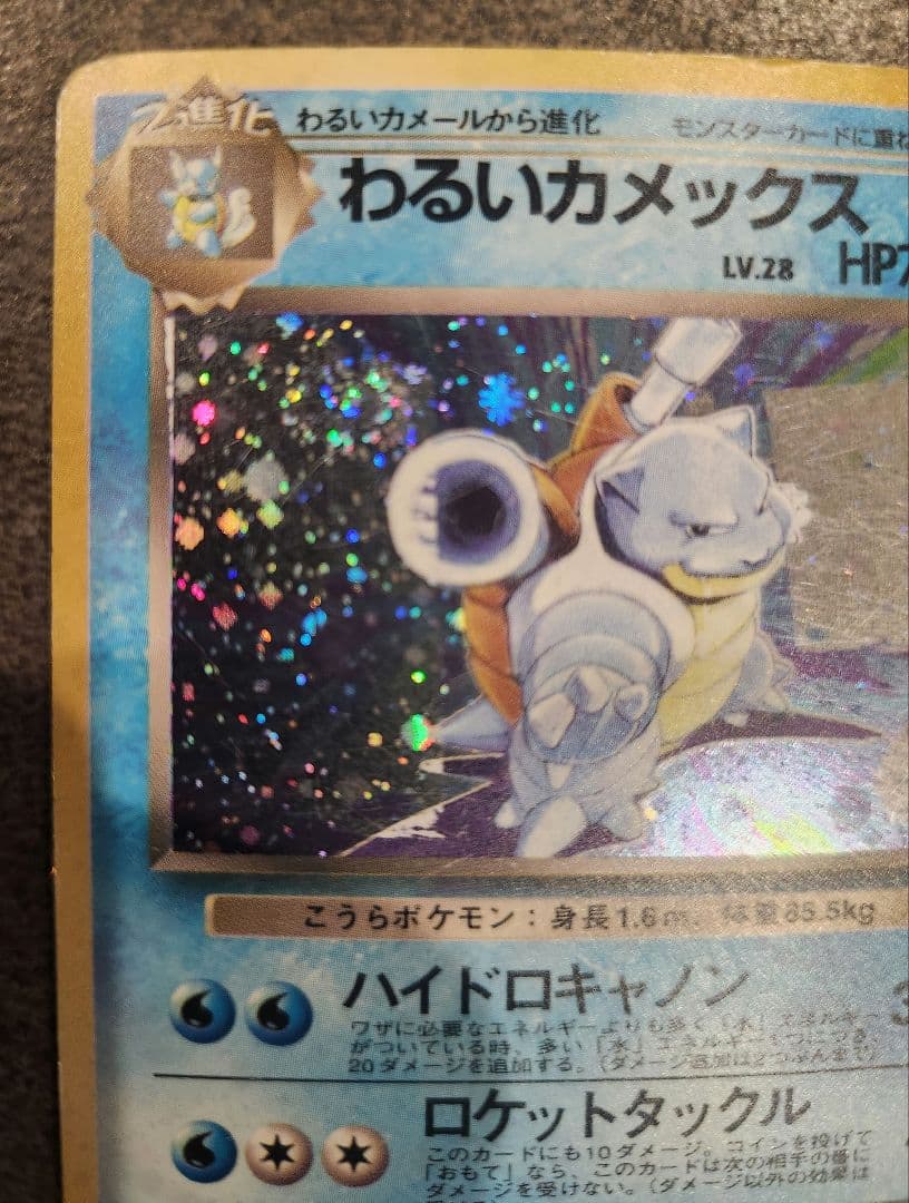 【渦あり】旧裏 わるいカメックス・カメール・ゼニガメ4枚セット