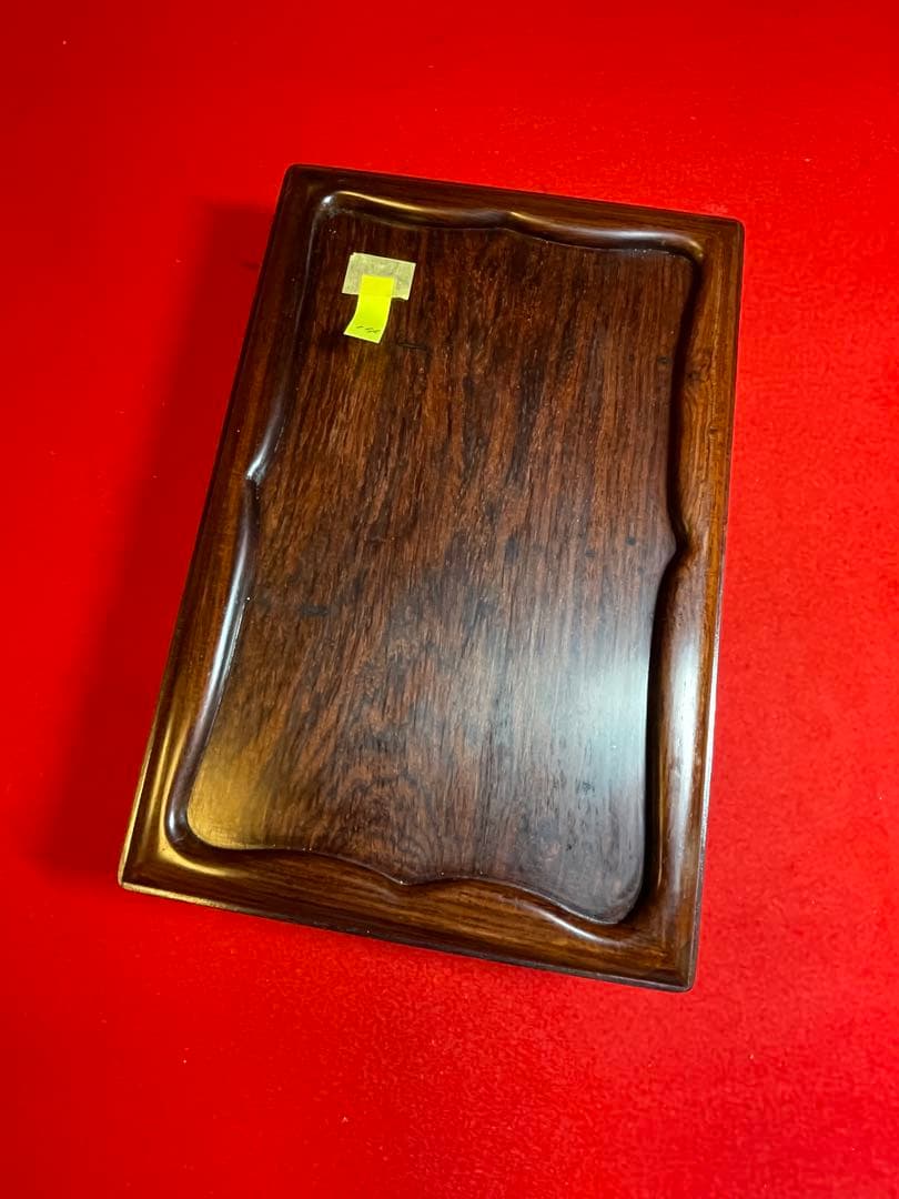 【墨研】古玩 硯箱14◆紫檀長方硯箱◆未使用品◆文房四宝 文人趣味 文箱 唐木