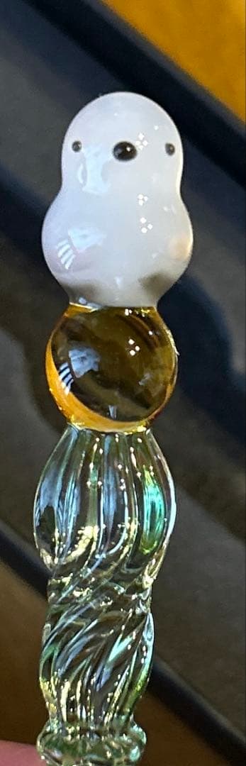 【新品・未使用】　Paraglass ガラスペン　シマエナガ