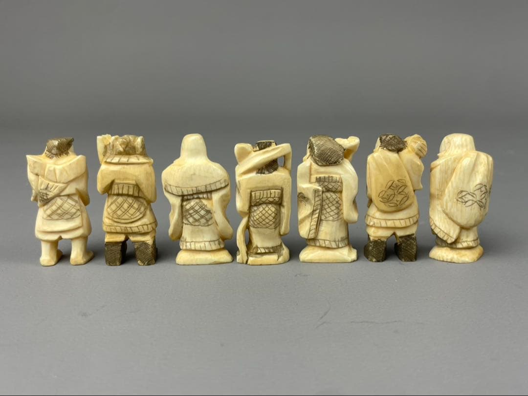 極上 七福神 彫刻 縁起物 置物 アンティーク 古美術