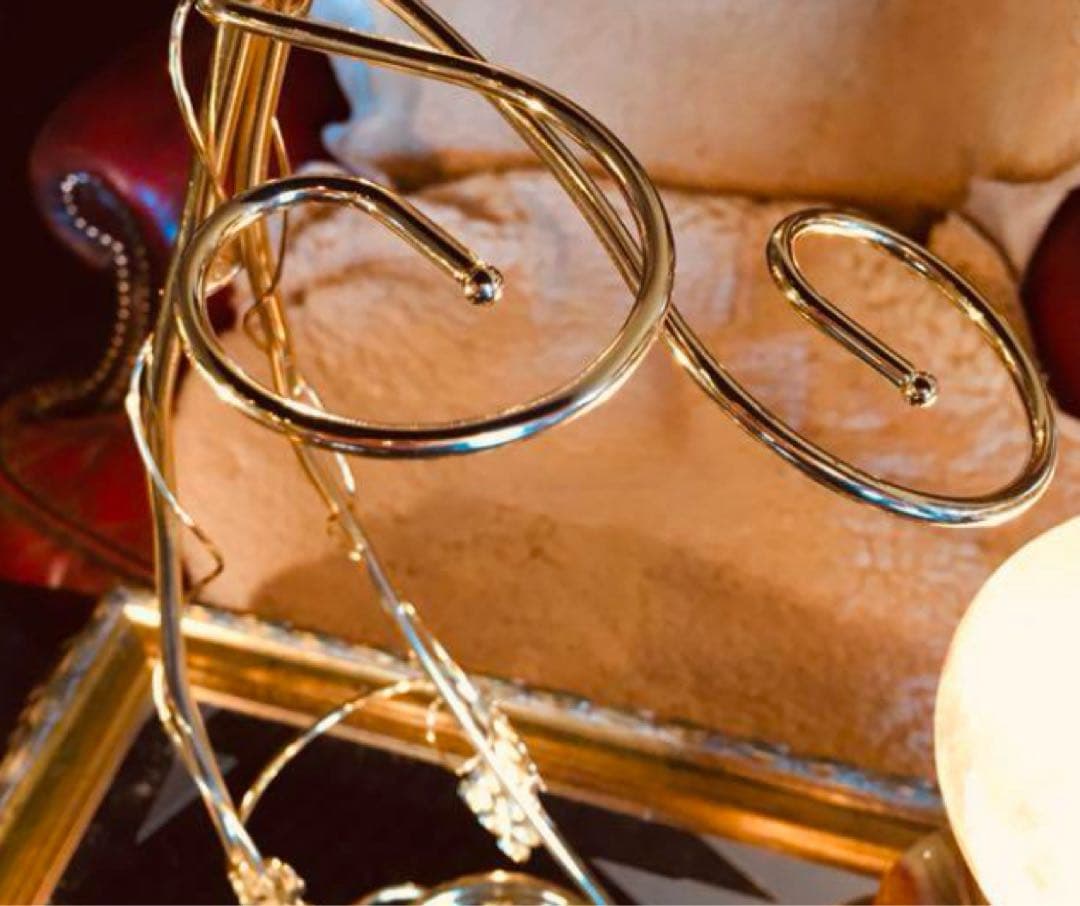 湯布院アンティーク レトロヴィンテージ ワイン/グラスホルダー ゴールド 葡萄柄