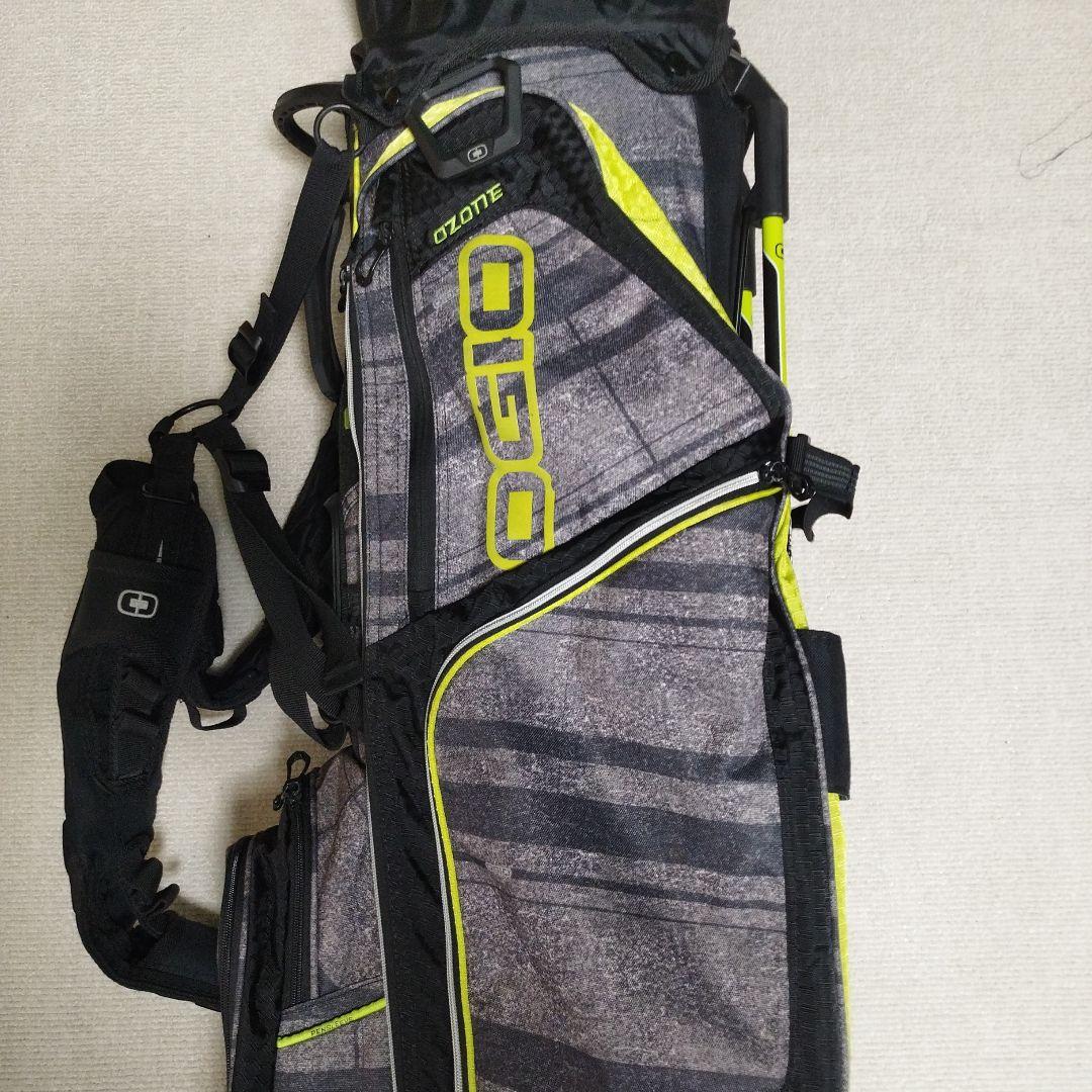 ※希少※　OGIO 8分割スタンド付きゴルフバッグ グレー/イエロー