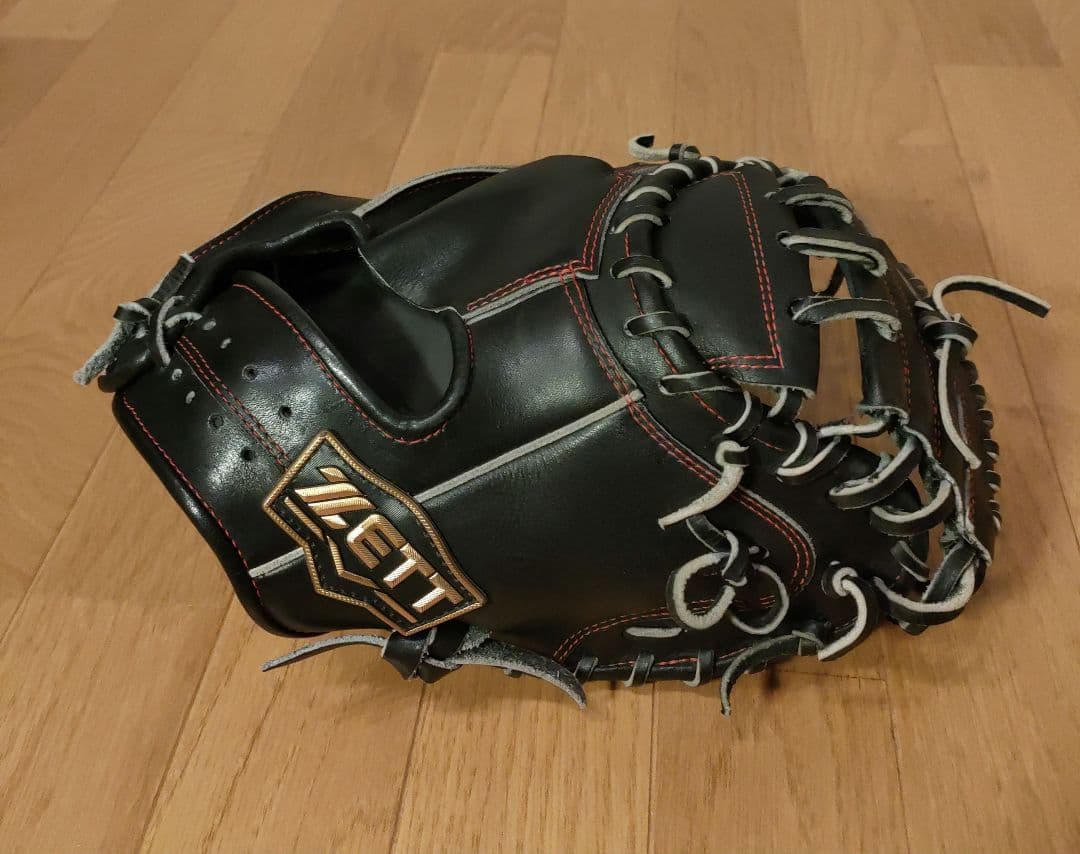 美品 ZETT 軟式 キャッチャーミット ネオステイタスVL 右投用 黒 ①