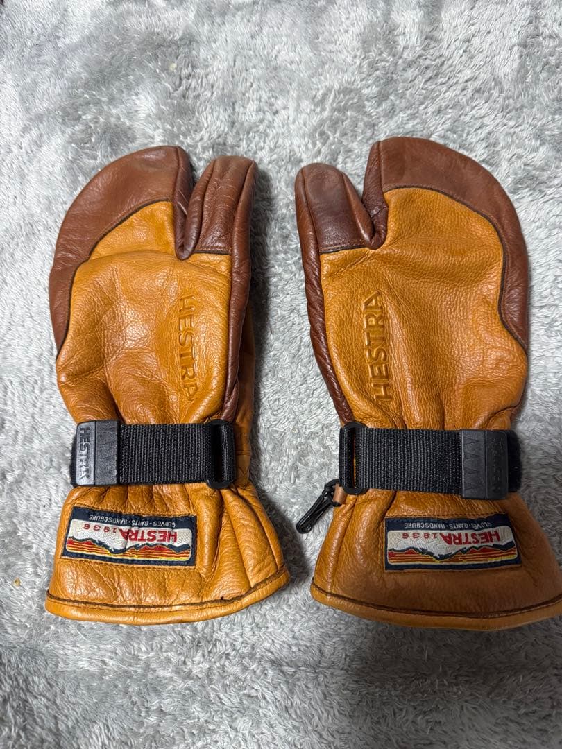 Hestra 3フィンガー　レザー グローブ サイズ7