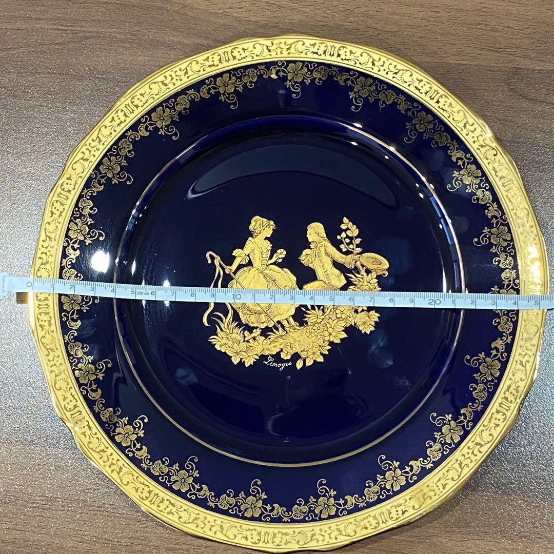 【LimogesCastel France】リモージュ　プレート22K金彩飾り皿