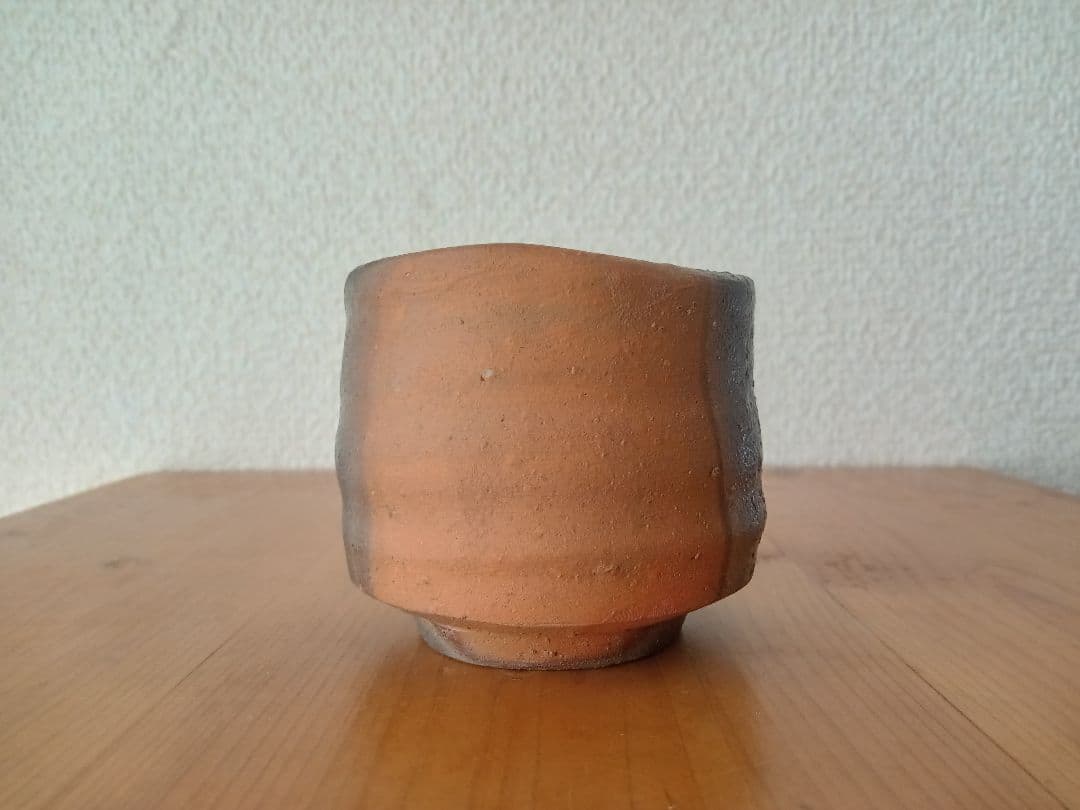 備前焼　中村真ぐいのみ　中村六郎　中村和樹 共箱（紐無し）共布　栞あり