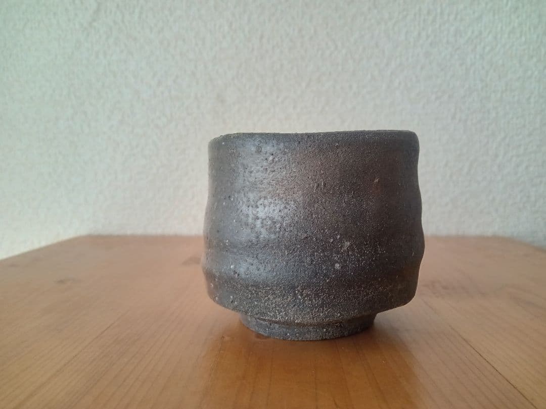 備前焼　中村真ぐいのみ　中村六郎　中村和樹 共箱（紐無し）共布　栞あり