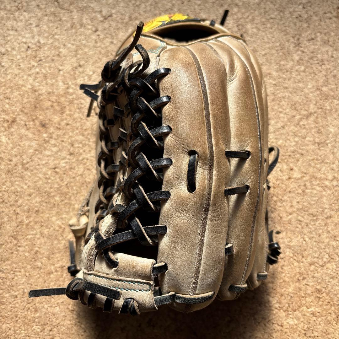 ザナックス　一般硬式　外野手用　グローブ　クリームブラウン×ブラック