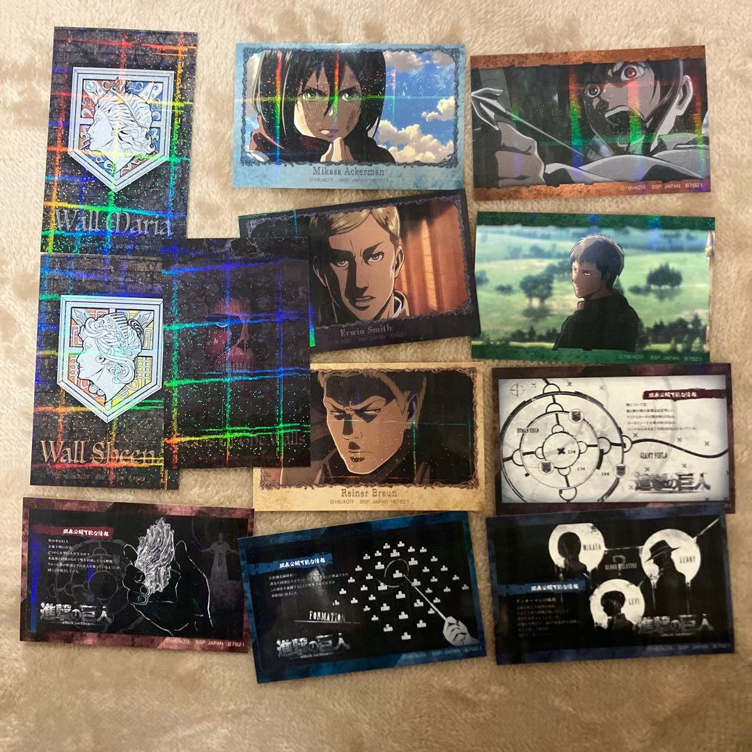 進撃の巨人 ステッカー アクスタ クリアカード