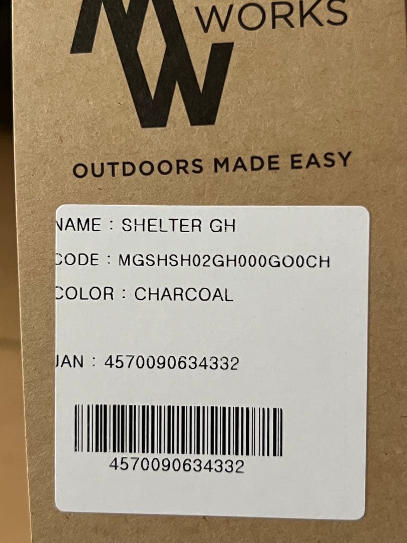 新品未使用MINIMALWORKSSHELTERGHチャコール