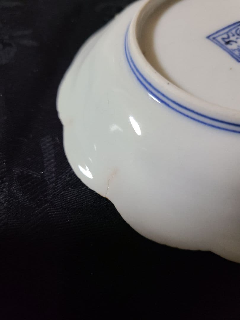 九谷焼須田菁華古染付祥瑞文様図小皿5客