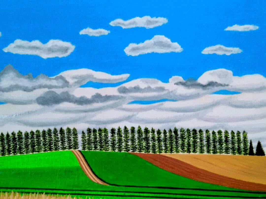 ★美瑛マイルドセブンの丘・肉筆油彩画・F6キャンバス