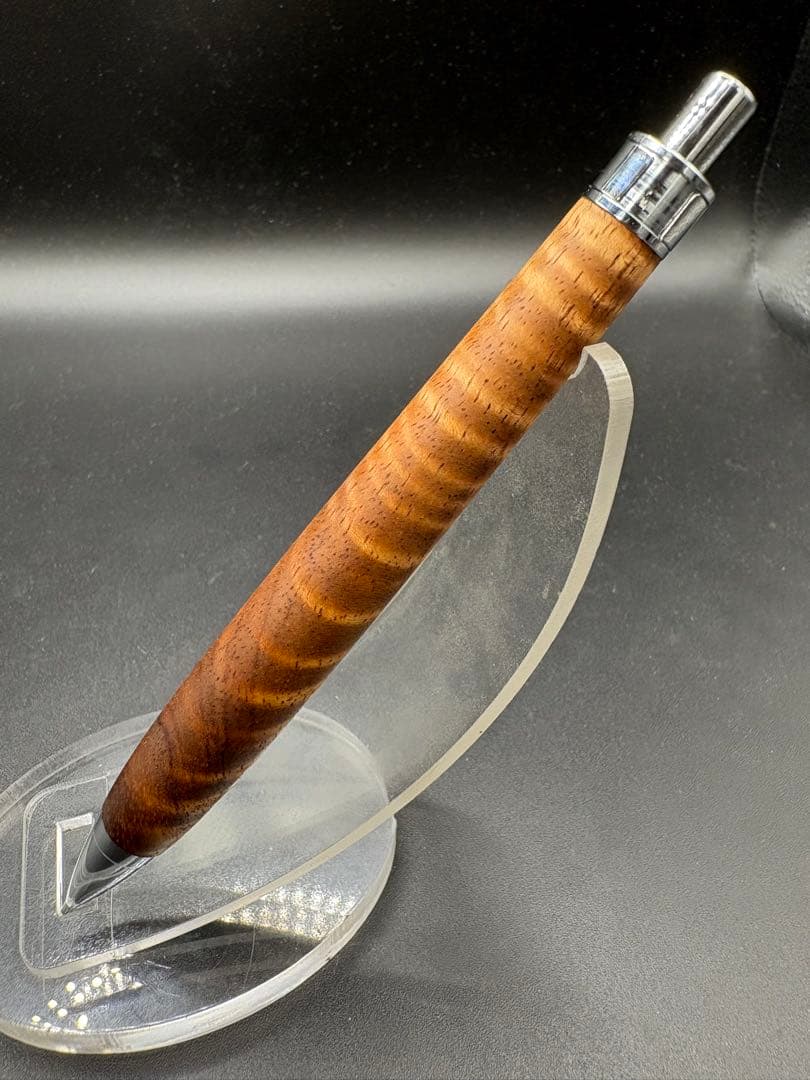 482極上　ハワイアンカーリーコア　木軸シャーペン　ボールペン