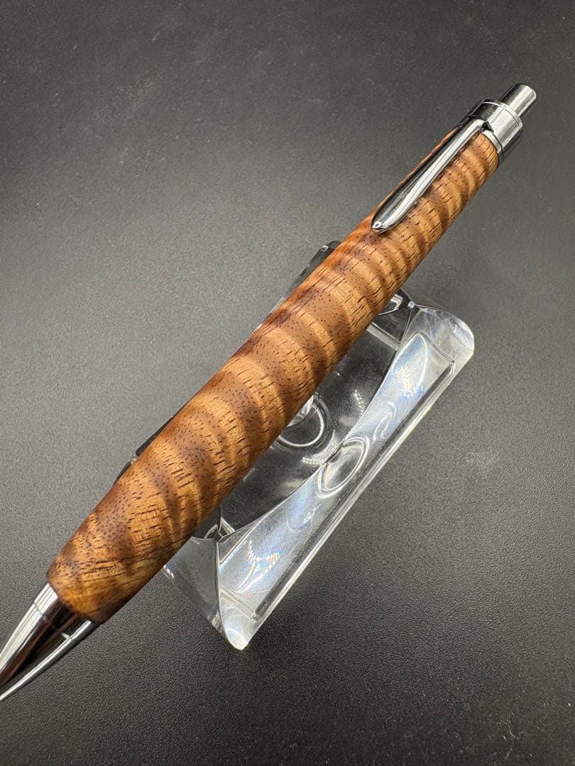 482極上　ハワイアンカーリーコア　木軸シャーペン　ボールペン