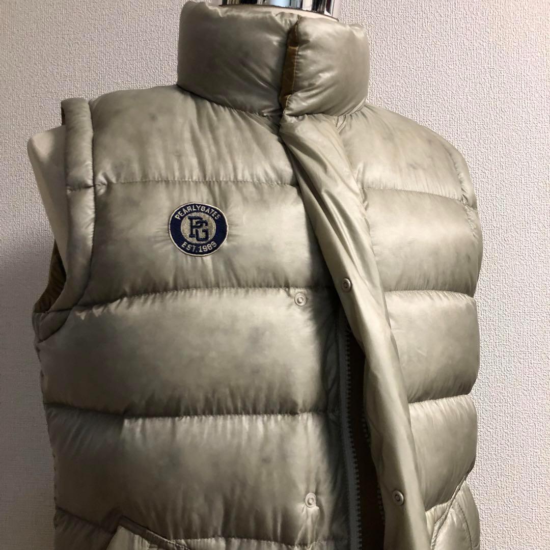 パーリーゲイツ ダブルジップ ダウン ベスト グレー サイズ4