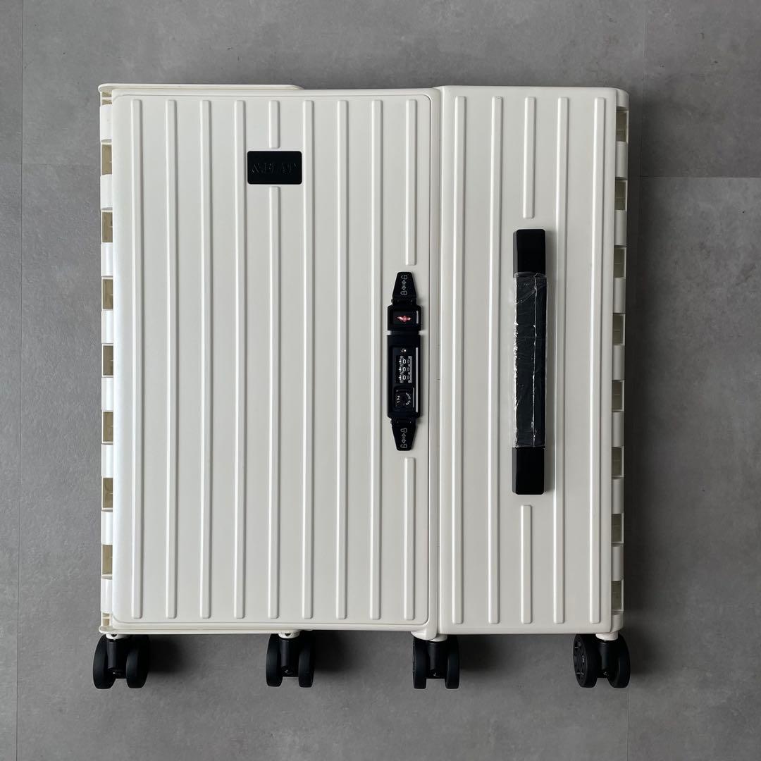 &.FLAT折り畳めるキャリーケース 機内持ち込み可能35Lスーツケースフラット