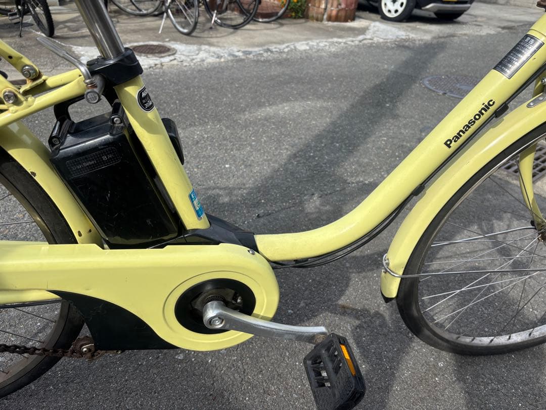 Panasonic 電動アシスト自転車 イエロー8ah
