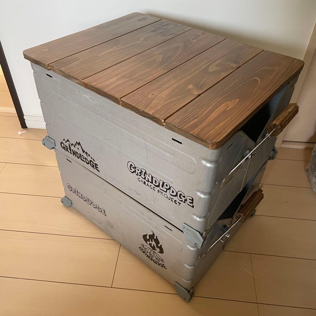 スノーピーク　シェルフコンテナ50 シェルコン　2個セット　天板付き