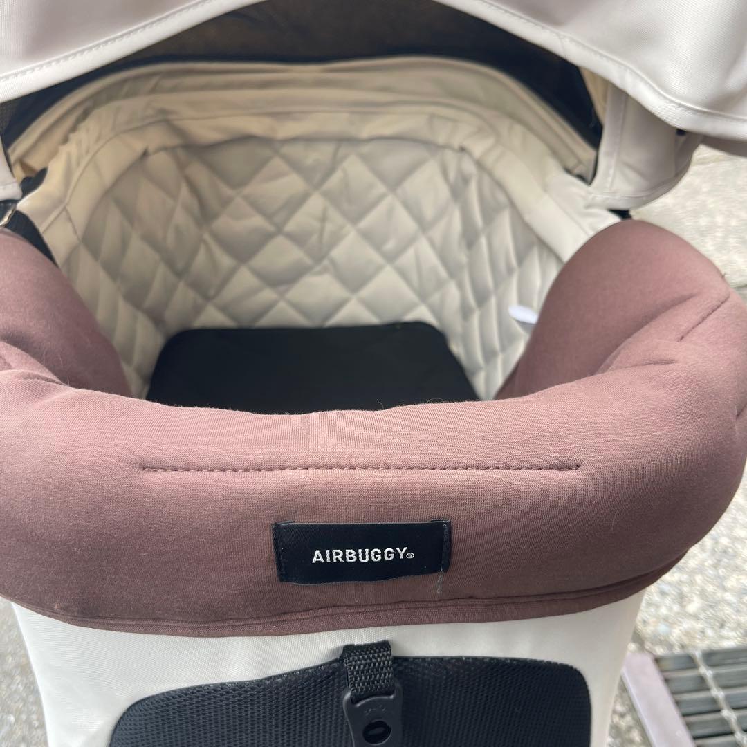 AIRBUGGY WIZ -Xペットカート ホワイト/ブラウン