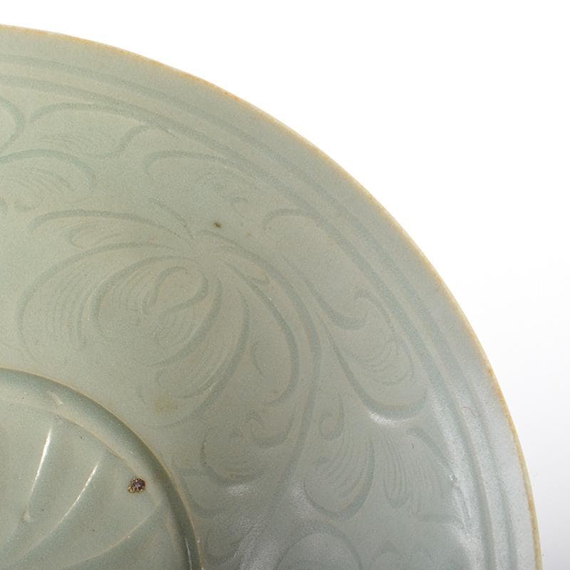 中国　龍泉窯　粉青釉　蓮弁文鉢　茶碗　V　R6280