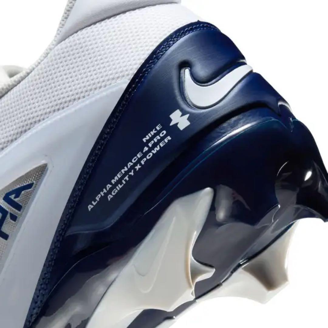 ナイキ 29 アルファメナス プロ アメフト スパイク シューズ 靴 白 紺