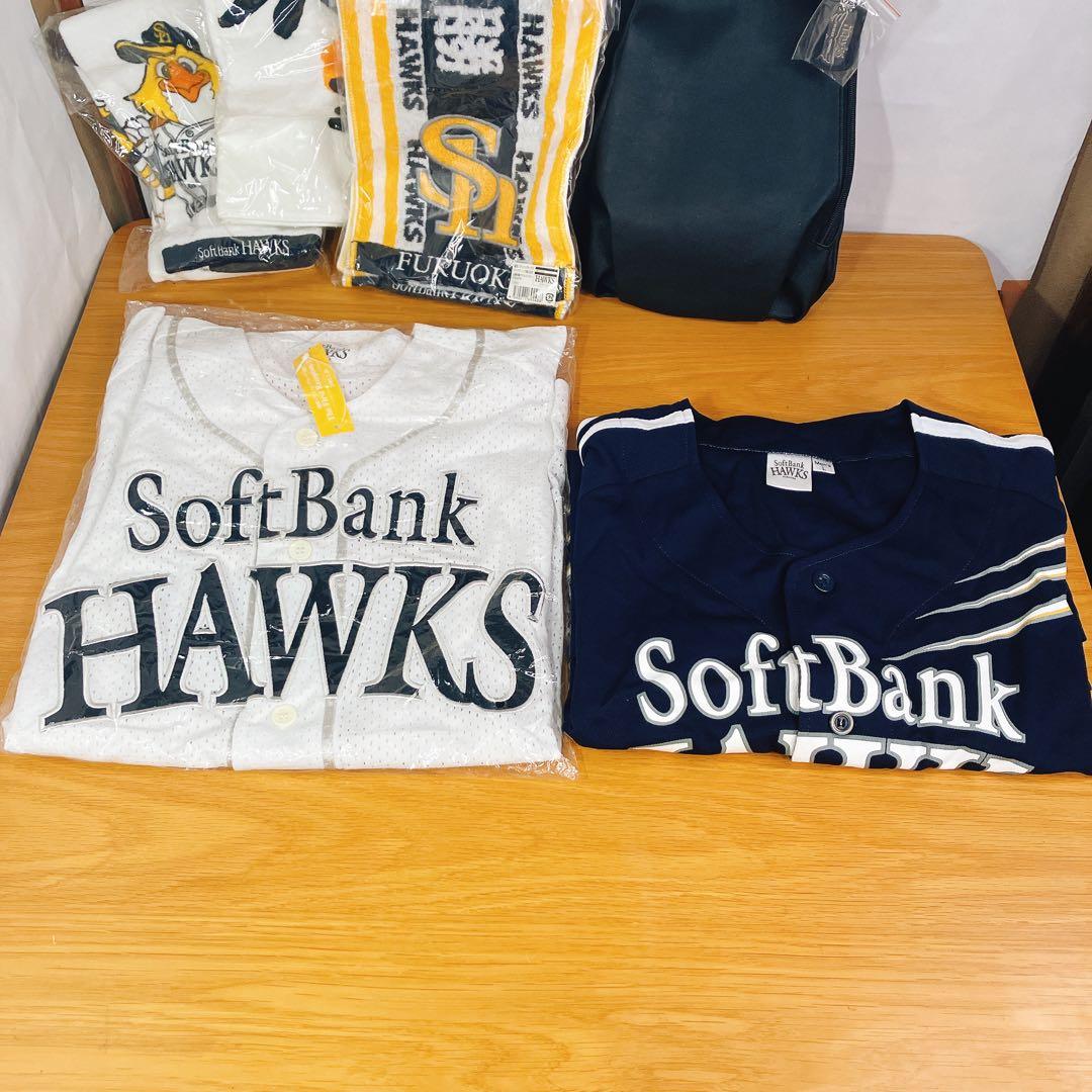 福岡ダイエー ソフトバンクホークス グッズまとめ ユニフォームL タオル バッグ