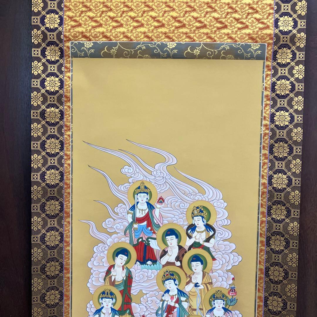 昭和レトロ 十三仏 十三佛 山口仙華 日本画 掛軸 掛け軸 伝統工芸 床の間