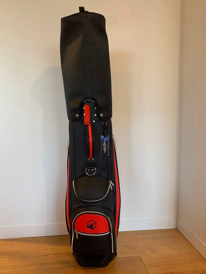 【新品未使用】HONMA GOLF 本間ゴルフ キャディバッグ 2025 黒×赤