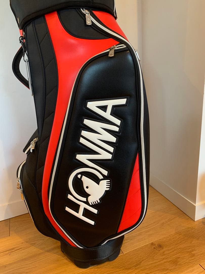 【新品未使用】HONMA GOLF 本間ゴルフ キャディバッグ 2025 黒×赤