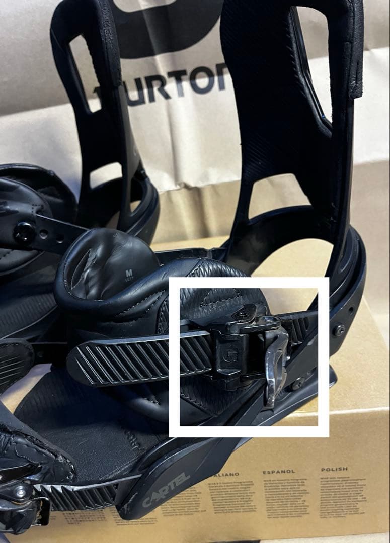 BURTON ビンディング Cartel Black メンズ　サイズM カーテル