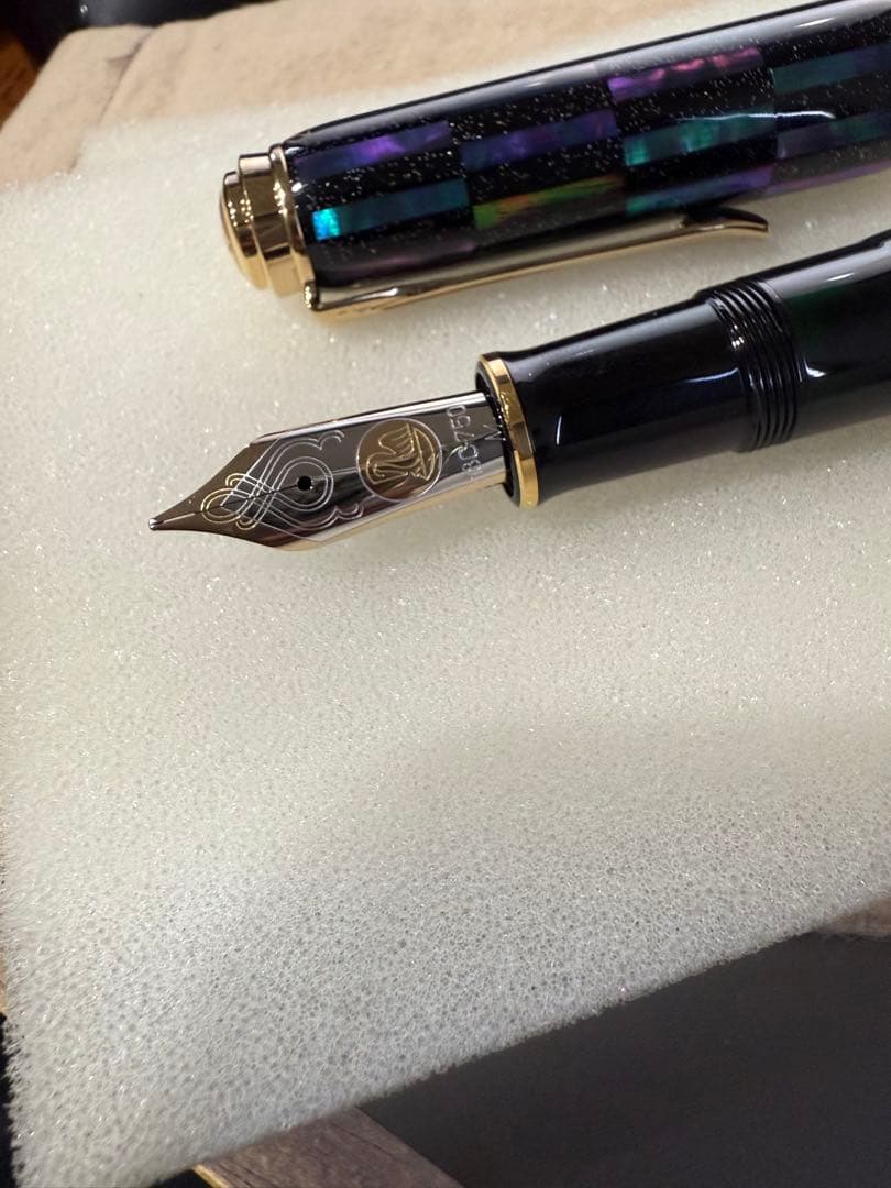 ペリカン Pelikan M1000 螺鈿　市松漆黒