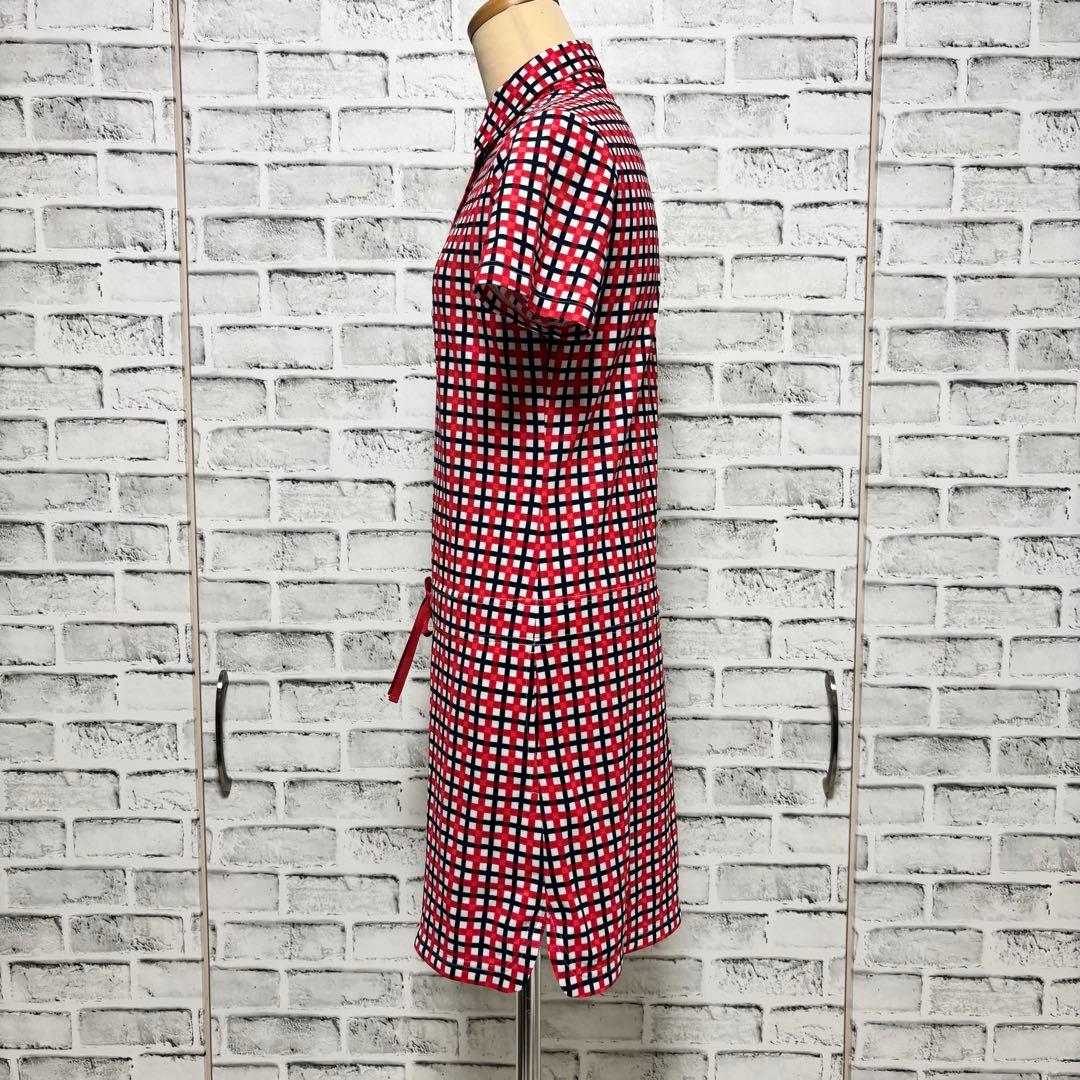 Callaway キャロウェイ ゴルフウェア ミニワンピース チェック柄 赤 M