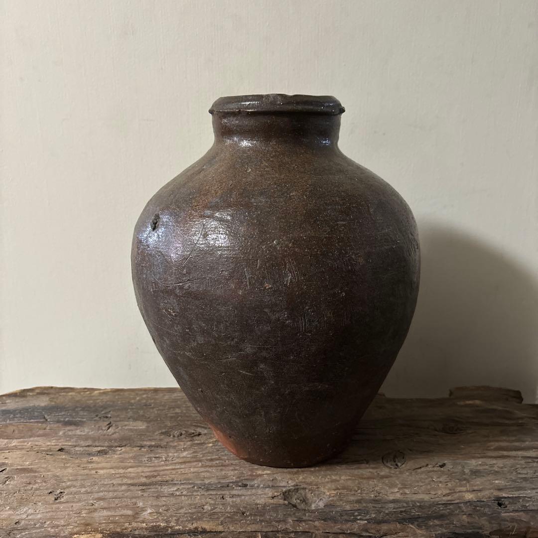 古常滑　丹波　大壺　民芸　古陶磁　アンティーク　古道具　古備前　古瀬戸　検:李朝