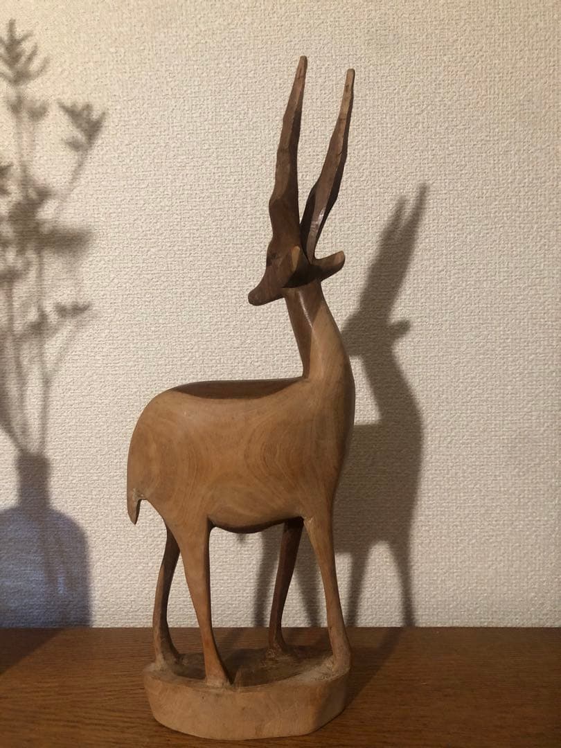 鹿 北欧 チーク　置物 デンマーク　haluta オブジェ