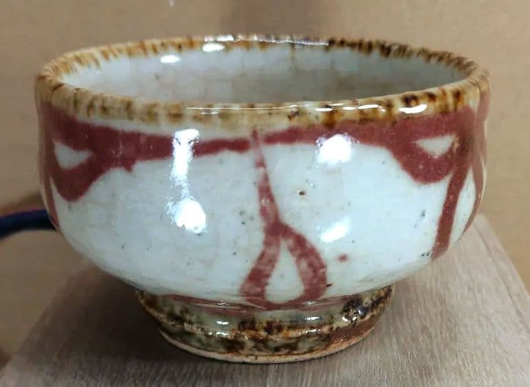 河井寛次郎 辰砂盃 河井敏孝識箱 美品 民藝の巨匠(盟友 濱田庄司 柳宗悦)