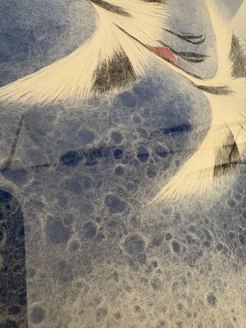 「翔」山内一生工房　富士山と鶴　和紙工芸　小原工芸品