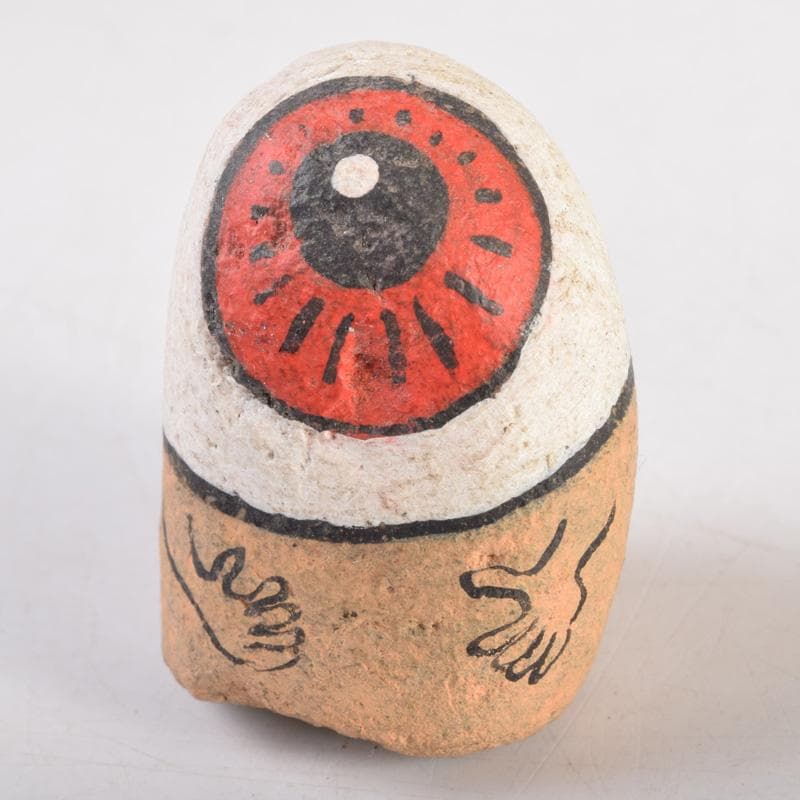 天然石　石絵　ゲゲゲの鬼太郎図　早銘　14点　M　8344A