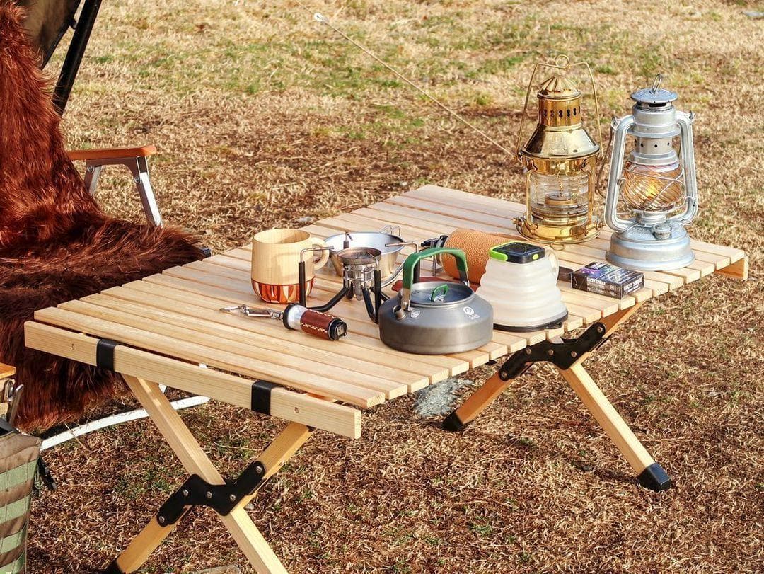 【新品】アウトドアテーブル ロールテーブル 折り畳みテーブル キャンプ 90cm