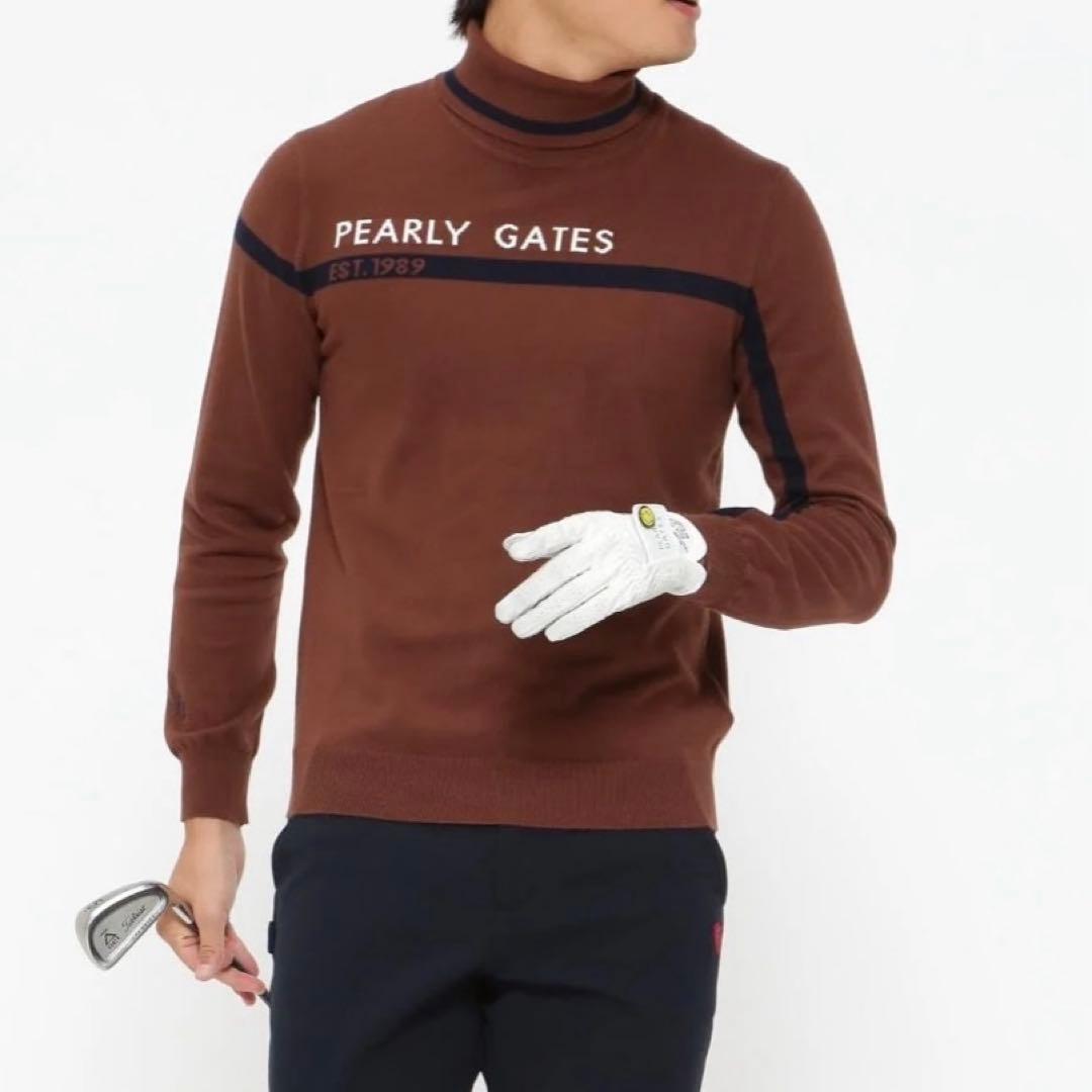 パーリーゲイツ☆新品 ソフトタッチハイネックニット プルオーバー レディースにも