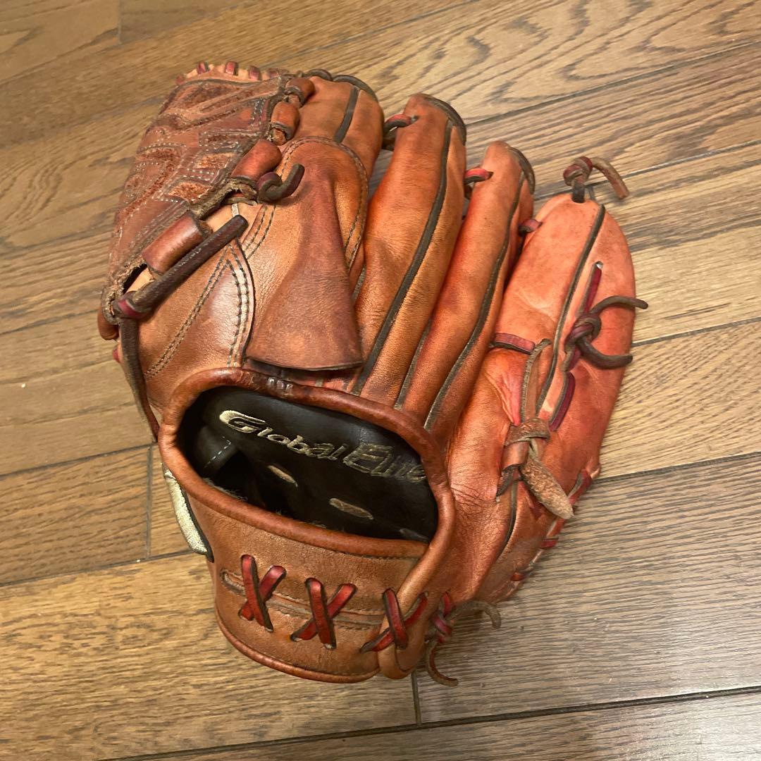 Global Elite 硬式グローブ 赤