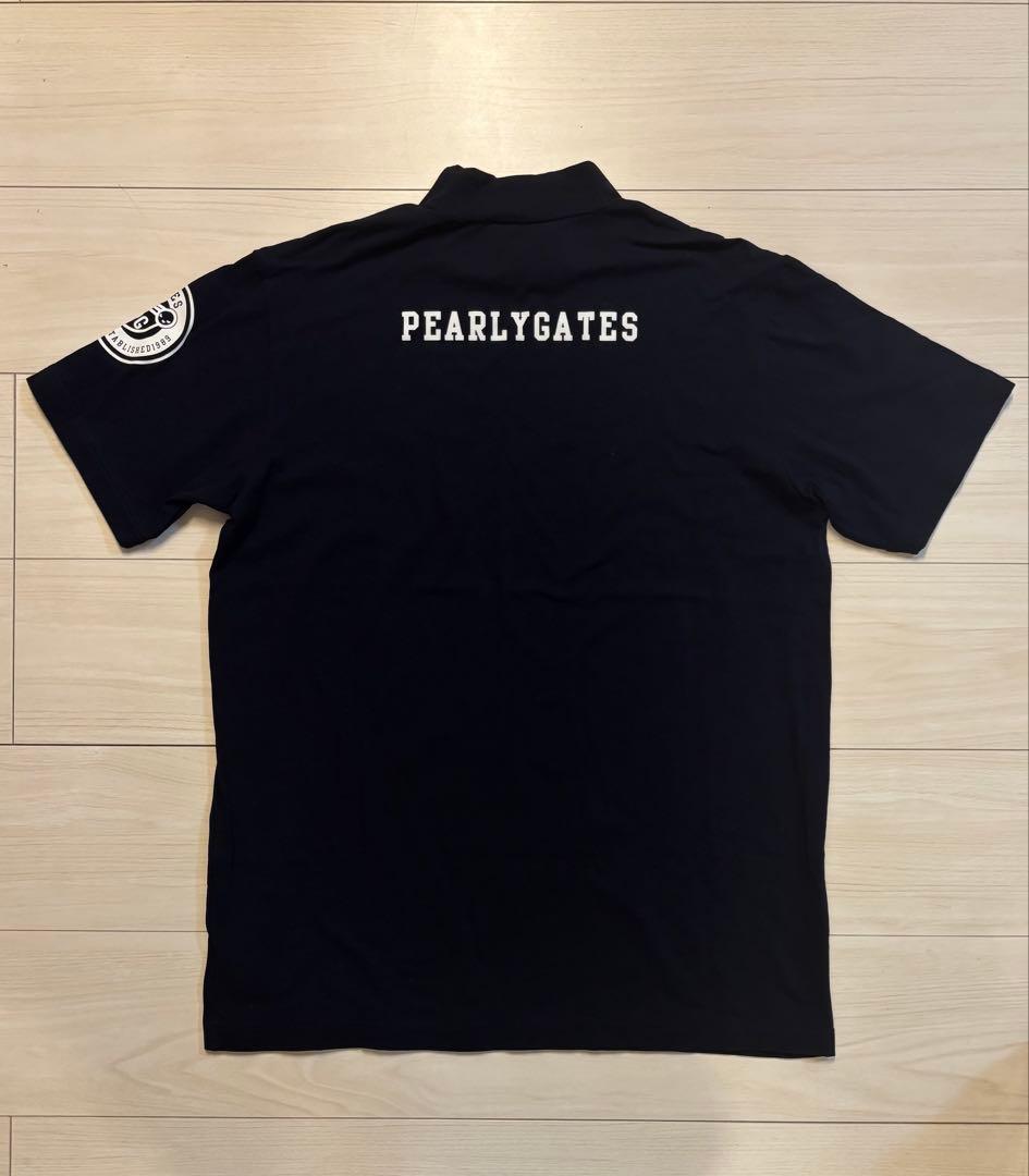 PEARLYGATES ネイビー ハイネックシャツ