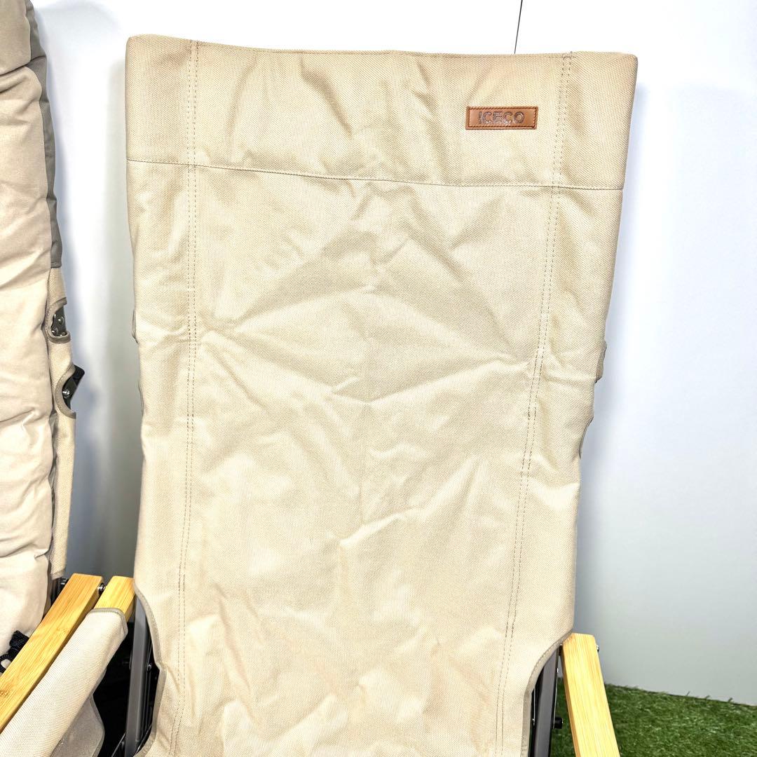 美品セット ICECO 折りたたみアウトドアチェア　クッションカバセット 2脚