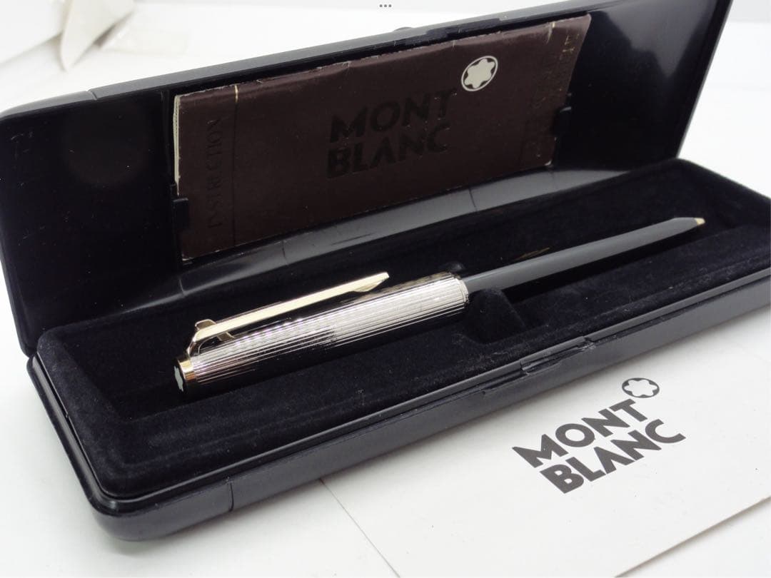 モンブランボールペン稀少美品！金運呼ぶ総プラチナ張り★ハンマートリガーNo286