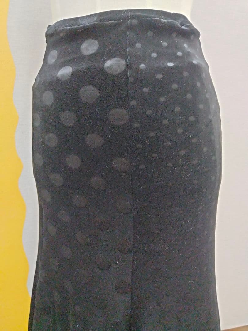 フラメンコスカート　水玉ベロア変わりスカート　ベロアスカートのみ販売