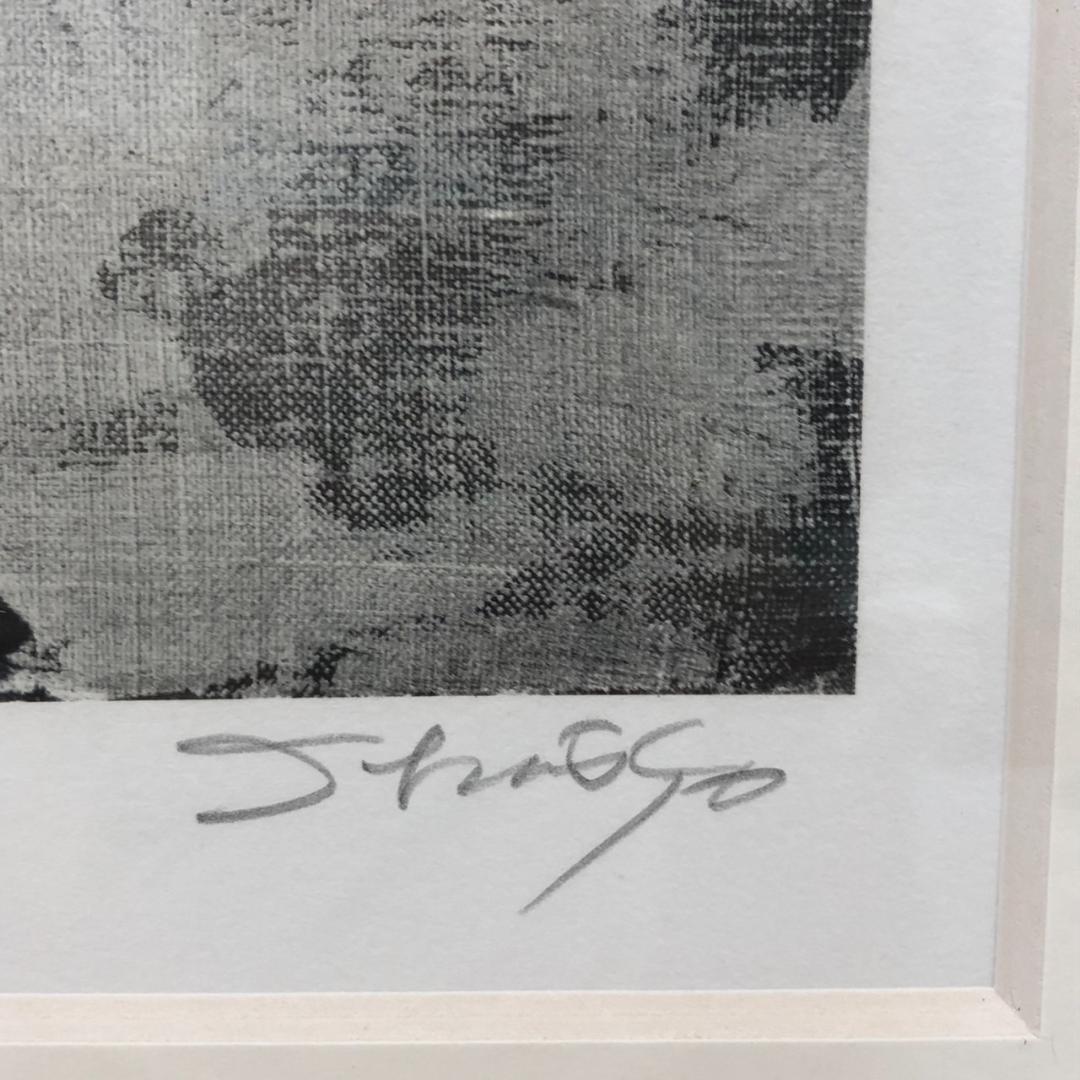 藤岡心象 一枚の繪 「少女とバラ」 リトグラフ 直筆サイン　12/200