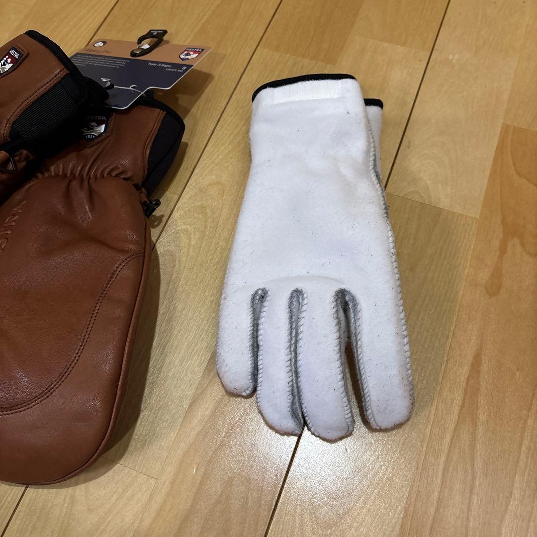 Hestra topo3 finger グローブ ブラウン サイズ8