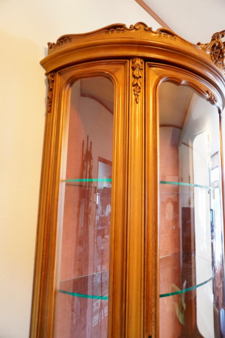 ケ*ー様 イタリア アンティーク 高級輸入家具 ガラスキャビネット